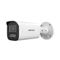 Bala IP 4 Megapíxel / Lente Motorizado 2.8 a 12 mm / Dual Light (50 mts IR + 50 mts Luz Blanca) / ACUSENSE Lite / Microfono Integrado / Exterior IP67 / WDR 120 dB / PoE / ONVIF / Micro SD