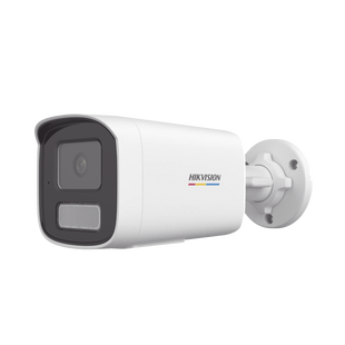 [Dual Light + ColorVu] Bala IP 2 Megapixel / Lente 2.8 mm / 50 mts IR + 50 mts Luz Blanca / Micrófono Integrado / ACUSENSE Lite / Exterior IP67 / WDR 120 dB / PoE / Micro SD / ONVIF