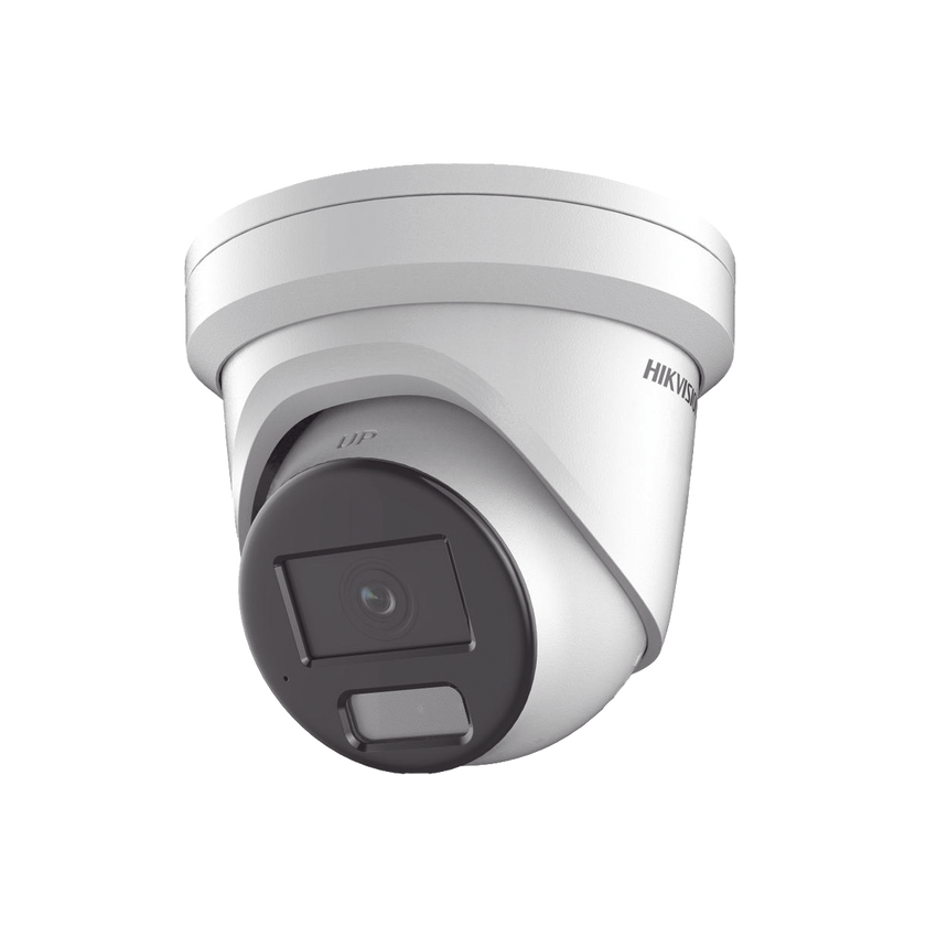 [Dual Light + ColorVu] Turret IP 4 Megapixel / Lente 2.8 mm / 40 mts IR + 40 mts Luz Blanca /  Microfono Integrado  / Exterior IP67 /   WDR 130 dB / Videoanaliticos (Filtro de Falsas Alarmas) / Captura Facial / ACUSEARCH