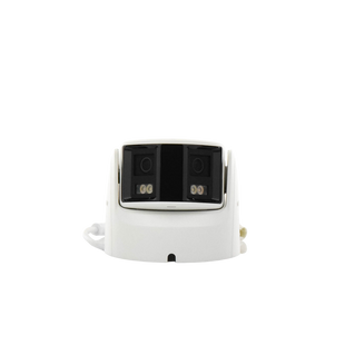 [FlexVu] [PROTECCIÓN ACTIVA] Turret IP Panorámica 4 Megapíxel / 2 Lentes 2.8 mm (180°) / Imagen a Color 24/7 (ColorVu) / PoE / WDR 130° / IP67 / ACUSENSE / Luz Estroboscópica y Alarma Audible / 30 mts Luz Blanca / Mic