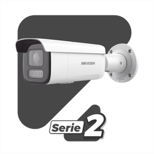 [Dual Light + 2 Micrófonos Integrados] Bala IP 2 Megapixel / Lente Mot. 2.8 a 12 mm / 60 mts Luz Blanca + 60 mts IR / ACUSENSE / Exterior IP67 / IK10 / WDR 120 dB / PoE+ / ONVIF / Alarmas I/O / Micro SD / Metal / ACUSEARCH