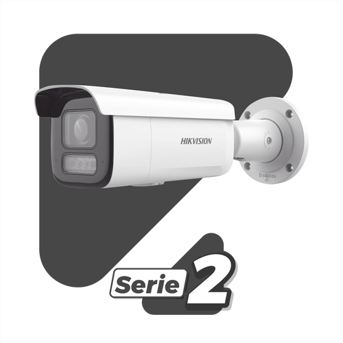 [Dual Light + 2 Micrófonos Integrados] Bala IP 2 Megapixel / Lente Mot. 2.8 a 12 mm / 60 mts Luz Blanca + 60 mts IR / ACUSENSE / Exterior IP67 / IK10 / WDR 120 dB / PoE+ / ONVIF / Alarmas I/O / Micro SD / Metal / ACUSEARCH