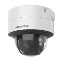 Domo IP 4 Megapixel  Lente 2.8 a 12 mm / Imagen a Color 24/7 (ColorVu) / 40 mts Luz Blanca / WDR 130 dB / Exterior IP67 / IK10 / Captura Facial / ACUSENSE / Micro SD / ACUSEARCH