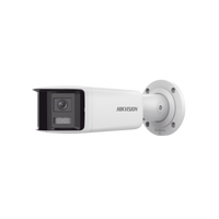 [ PROTECCIÓN ACTIVA ] Bala IP 4 Megapixel / 2 Lentes de Lente 2.8 mm (Imagen Panorámica 180°) / 30 mts IR / Exterior IP67 / Luz Intermitente y Alerta de Audio / Audio Bidireccional / ACUSENSE / WDR 120 dB / Micro SD