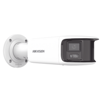 [FlexVu] [PROTECCIÓN ACTIVA] Bala IP Panorámica 8 Megapixel (4K) / 2 Lentes 4 mm (180°) / Imagen a Color 24/7 (ColorVu) / PoE / WDR 130° / IP67 / ACUSENSE / Luz Estroboscópica y Alarma Audible / 40 mts Luz Blanca / Micro SD