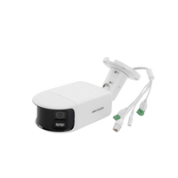 [FlexVu] [PROTECCIÓN ACTIVA] Bala IP Panorámica 8 Megapixel (4K) / 2 Lentes 4 mm (180°) / Imagen a Color 24/7 (ColorVu) / PoE / WDR 130° / IP67 / ACUSENSE / Luz Estroboscópica y Alarma Audible / 40 mts Luz Blanca / Micro SD