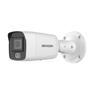 Bala IP 4 Megapixel / Imagen a Color 24/7 (ColorVu) / Lente 2.8 mm / Luz Blanca 40 mts / Exterior IP67 / WDR 130 dB / Audio y Alarma I/O / Captura Facial / ONVIF / Micro SD