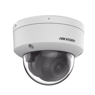 Domo IP 4 Megapixel / Lente 2.8 mm / 40 mts IR / Exterior IP67 / IK10 / Microfono Integrado / DARKFIGHTER / Audio y Alarma I/O / PoE / ONVIF / Micro SD / 4 Analíticos: AcuSense, Detección Facial, Conteo de Personas por Cruce y Zona