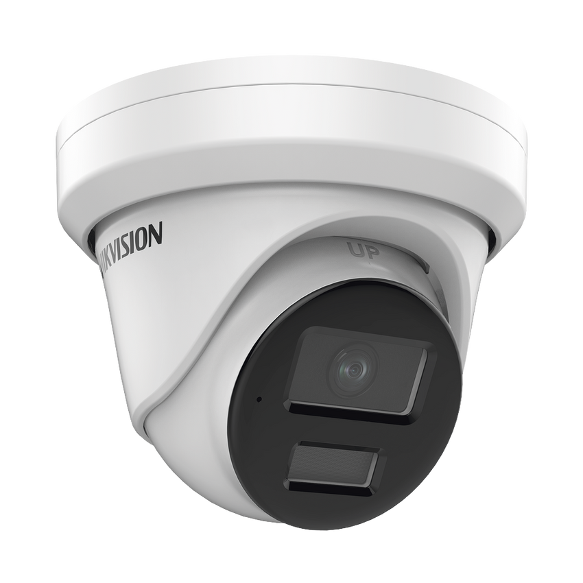 Turret IP 4 Megapixel / Lente 2.8 mm / 40 mts IR / Exterior IP67 / DARKFIGHTER / Audio y Alarma I/O / PoE / ONVIF / Micro SD / 4 Analíticos: AcuSense, Deteccion Facial, Conteo de Personas por Cruce y Zona