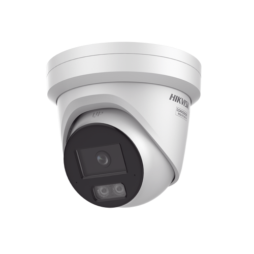 Turret IP 4 Megapixel / Imagen a color 24/7 / Lente 4 mm / Luz Blanca 40 mts / Exterior IP67 / Micrófono Integrado / WDR 120 dB / Audio y Alarma / Onvif / MicroSD