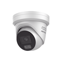 [ PROTECCIÓN ACTIVA ] Turret IP 4 Megapixel / Lente 2.8 mm / 40 mts IR / Exterior IP67 / Micrófono y Bocina Integrado (Audio de Dos Vías) / DARKFIGHTER / PoE / Luz Estroboscopica / ONVIF / Micro SD / 4 Analíticos