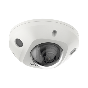 Mini Domo IP 4 Megapixel / Lente 2.8 mm / 30mts IR EXIR / Micrófono Integrado / Exterior IP67 / IK08 / PoE / DARKFIGHTER / Alarmas y Audio I/O / ONVIF / Micro SD / 4 Analíticos: AcuSense, Deteccion Facial, Conteo de Personas por Cruce y Zona