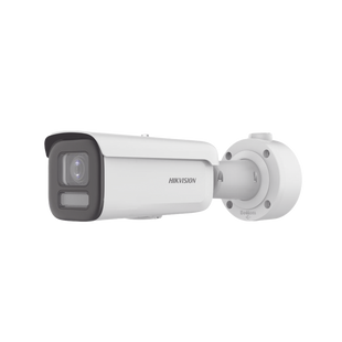 Bala IP 4 Megapixel / Lente Mot. 2.7 a 13.5 mm / Dual Light (60 mts IR + 60 mts Luz Blanca ) / Darkfighter S / Exterior IP67  / IK10 / WDR 130 dB / 4 Analíticos: AcuSense, Deteccion Facial, Conteo de Personas por Cruce y Zona