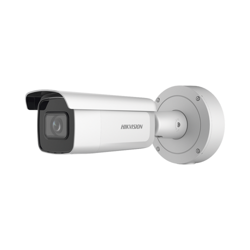 Bala IP 4 Megapixel / Lente Mot. 2.7 a 13.5 mm / 60 mts IR EXIR / Exterior IP67 / IK10 / Anticorrosivo / WDR 120 dB / PoE + / Micro SD / 4 Analíticos: AcuSense, Deteccion Facial, Conteo de Personas por Cruce y Zona