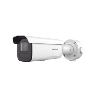 Bala IP 6 Megapixel / Lente Mot. 2.7 a 13.5 mm / 60 mts IR EXIR / Exterior IP67 / IK10 / DARKFIGHTER / PoE+ / Micro SD / Audio y Alarmas I/O / 4 Analíticos: AcuSense, Deteccion Facial, Conteo de Personas por Cruce y Zona