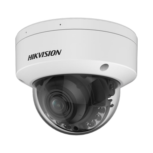 Domo IP 4 Megapixel / Lente Motorizado 2.7 - 13.5 mm / Dual Light (60 mts IR + 60 mts Luz Blanca ) / Exterior IP67  / WDR 130 dB / PoE + / AcuSense / MicroSD