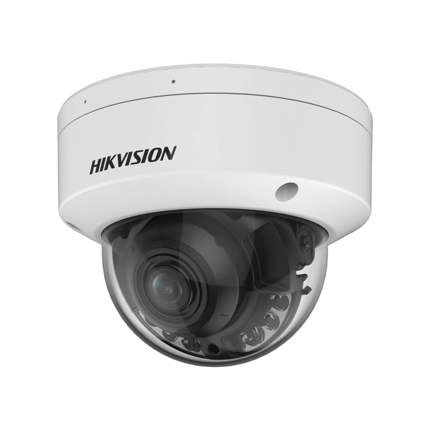 Domo IP 4 Megapixel / Lente Motorizado 2.7 - 13.5 mm / Dual Light (40 mts IR + 60 mts Luz Blanca ) / Exterior IP67  / WDR 130 dB / PoE + / AcuSense / Almacenamiento interno de 256 GB