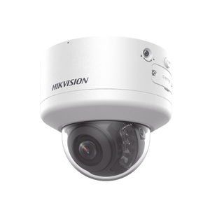 Domo IP 4 Megapixel / Lente Mot. 2.7 a 13.5 mm / Dual Light (40 mts IR + 40 mts Luz Blanca  / Exterior IP66 / IK10  / Audio y Alarma I/O / PoE+ / ONVIF / Micro SD / 4 Analíticos: AcuSense, Deteccion Facial, Conteo de Personas por Cruce y Zona