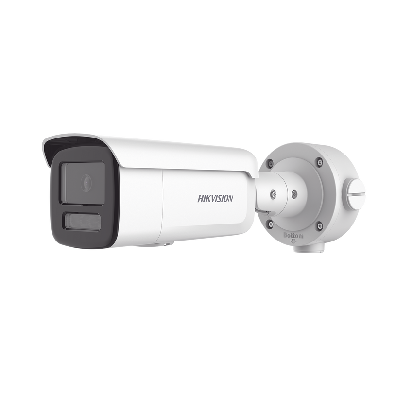 Bala IP 4 Megapixel / Lente 4 mm / Dual Light (60 mts IR + 60 mts Luz Blanca ) / Darkfighter S / Exterior IP67  / WDR 130 dB / 4 Analíticos: AcuSense, Deteccion Facial, Conteo de Personas por Cruce y Zona