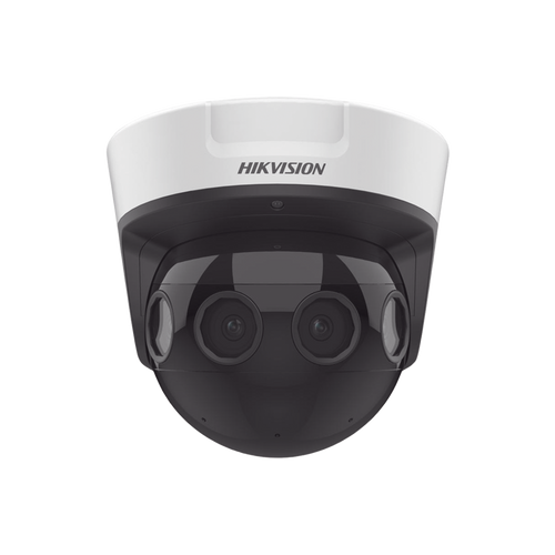 PanoVu Series / Vista Panorámica 180° / 8 Megapixel en Total / 4 Lentes 2.8 mm (2 Megapixel) / 20 mts IR EXIR / Exterior IP67 / IK10 / 12 Vcc / PoE+ / MicroSD