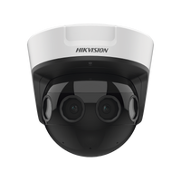 PanoVu Series / Vista Panorámica 180° / 32 Megapixel en Total / 4 Lentes 2.8 mm (4 Lentes 8 Megapixel) / 20 mts IR / Exterior IP67 / IK10 / 12 Vcc / PoE+ / Micro SD