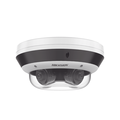 PanoVu Series / Vista Panorámica 360º / 4 Lentes Mot. 2.8 a 8 mm (4 Megapixel por Lente) / 16 Megapixel en Total / WDR 120 dB / DARKFIGHTER / Exterior IP67 / IK10 / PoE+ / 30 mts IR / Micro SD