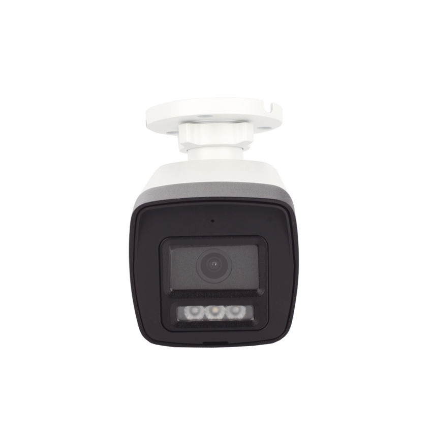 [Audio Bidireccional + Dual Light + ColorVu] Bala TURBOHD 2 Megapixel (1080p) / Lente 2.8 mm / 30 mts IR EXIR + 20 mts Luz Blanca / Micrófono y Bocina Integrado / Exterior IP67 / Metal / dWDR