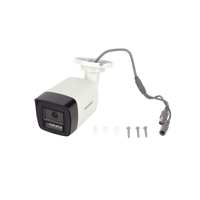 [Audio Bidireccional + Dual Light + ColorVu] Bala TURBOHD 2 Megapixel (1080p) / Lente 2.8 mm / 30 mts IR EXIR + 20 mts Luz Blanca / Micrófono y Bocina Integrado / Exterior IP67 / Metal / dWDR