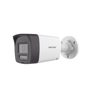 [Audio Bidireccional + Dual Light + ColorVu] Bala TURBOHD 2 Megapixel (1080p) / Lente 2.8 mm / 30 mts IR EXIR + 20 mts Luz Blanca / Micrófono y Bocina Integrado / Exterior IP67 / Metal / dWDR