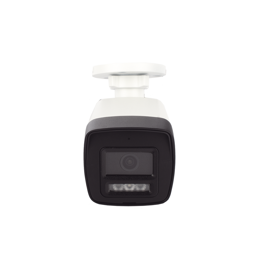 [Audio Bidireccional + Dual Light + ColorVu] Bala TURBOHD 3K  (5 Megapixel) / Lente 2.8 mm Angulo de vision 112° / 30 mts IR EXIR + 20 mts Luz Blanca / Micrófono y Bocina Integrado / Exterior IP67 / Metal / dWDR
