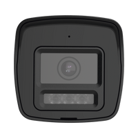 [Audio Bidireccional + Sirena & Estrobo + Dual Light + ColorVu] Bala TURBOHD 4K (8 Megapixel) / Lente 2.8 mm / 30 mts IR EXIR + 20 mts Luz Blanca / Micrófono y Bocina Integrado / Exterior IP67 / Metal / dWDR