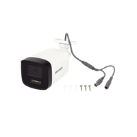 [Audio Bidireccional + Dual Light + ColorVu] Bala TURBOHD 3K  (5 Megapixel) / Lente 3.6 mm / 40 mts IR EXIR + 40 mts Luz Blanca / Micrófono y Bocina Integrado / Exterior IP67 / dWDR