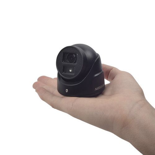 Ultra Mini Turret TURBO 2 Megapixeles (1080p) / Gran Angular / Lente 2.8 mm / 20 mts IR EXIR / Exterior IP67 / 4 Tecnologías (TVI / AHD / CVBS) / dWDR / Color Negro