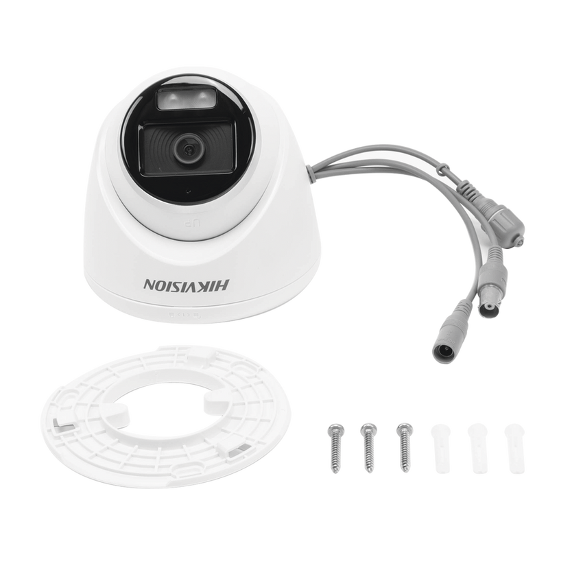 [ColorVu] Turret TURBOHD 3K (5 Megapixel) / Micrófono Integrado / Lente 3.6 mm / Imagen a Color 24/7 / 40 mts Luz Blanca / Exterior IP67 / dWDR / 4 Tecnologías