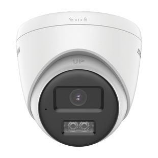 [Audio Bidireccional + Dual Light + ColorVu] Turret TURBOHD 4K (8 Megapixel) / Lente 2.8 mm / 40 mts IR EXIR + 40 mts Luz Blanca / Micrófono y Bocina Integrado / Exterior IP67 / dWDR