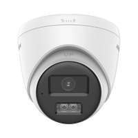 [Audio Bidireccional + Sirena & Estrobo + Dual Light + ColorVu] Turret TURBOHD 4K (8 Megapixel)  / Lente 2.8 mm / 40 mts IR EXIR + 40 mts Luz Blanca / Sirena / Micrófono y Bocina Integrado / Exterior IP67 / dWDR