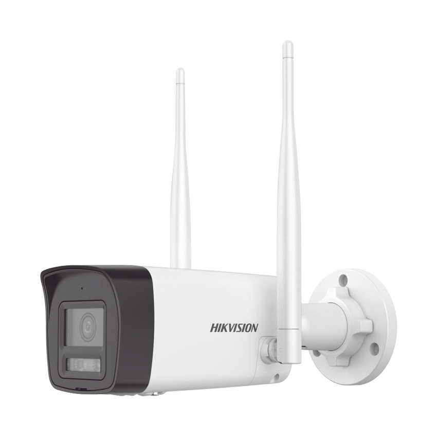 Bala IP 4 Megapixel / Lente 2.8 mm / Dual Light (30 mts IR + 30 mts Luz Blanca) / Wi-Fi / Exterior IP66 / WDR / H.265 / Audio Bidireccional (Micrófono y Bocina) / Micro SD