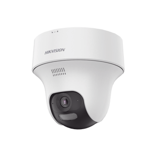 Turret IP 4 Megapixel / Lente 2.8 mm / Dual Light (20 mts IR + 15 mts Luz Blanca) / Wi-Fi / Exterior IP66 / WDR / H.265 / Audio Bidireccional (Micrófono y Bocina) / Micro SD