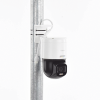 Domo PT IP 4 Megapixel / Lente 4 mm  / Luz Blanca 30 mts / dWDR  / PoE / IP66 / Micrófono y Bocina Interconstruido / Micro SD / Incluye Montaje de Pared y Techo