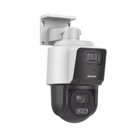 [TandemVu] PTZ IP 4 Megapixel con Cámara Panorámica 4 Megapixel / 4X Zoom / Dual Light (40 mts IR + 30 mts Luz Blanca) / ACUSENSE / IP66  / PoE+ / DARKFIGHTER / Micro SD / Incluye Base para Techo o Pared