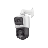 [TandemVu] Domo PTZ IP 4 Megapixel + Cámara Fija 4 Megapixel / 15X Zoom / 100 mts IR + 30 mts Luz Blanca / IP67 / ACUSENSE / PoE+ / 2 Micrófonos Integrados y Bocina / Alerta Audible y Luz Estroboscopica / Alarmas I/O / DARKFIGHTER / Micro SD