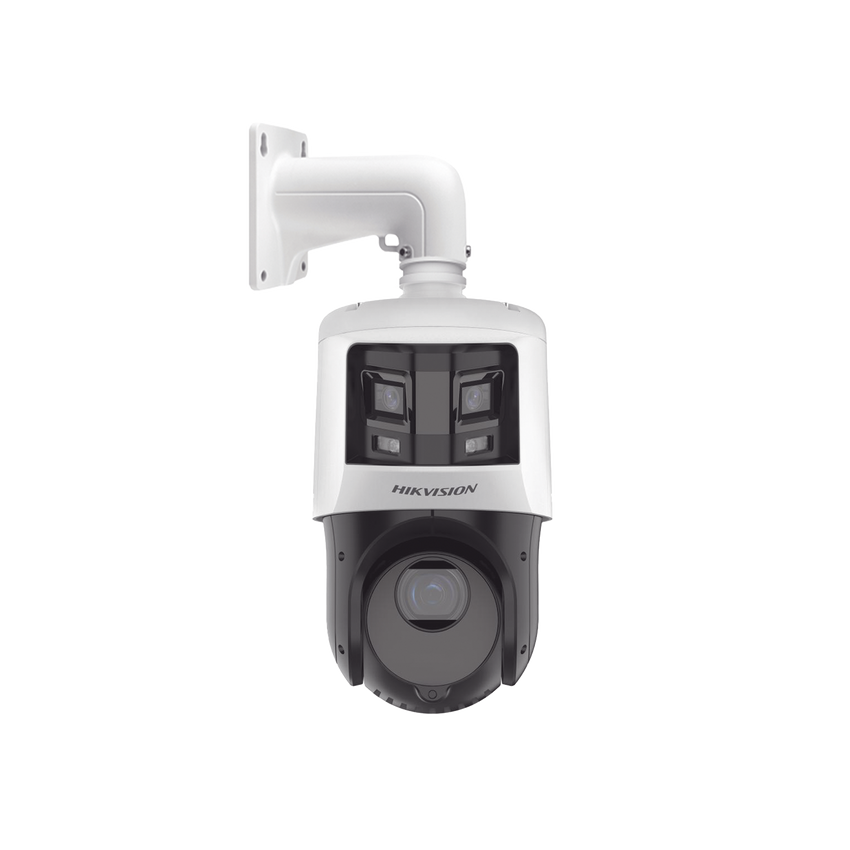 [TandemVu] Domo PTZ IP 4 Megapixel con Cámara Panoramica 6 Megapixel / 25X Zoom / 100 mts IR / IP66  / WDR / PoE+ / Entrada-Salida de Audio y Alarma / Ultra Baja Iluminación / Micro SD