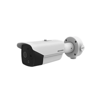 Bala IP Dual / Térmica 3.1 mm (160 x 120) / Óptico 4 mm (4 Megapixel) / Termométrica / Detección de Temperatura / PoE /Exterior IP66 / Sirena y Luz Intermitente Integrada / MicroSD