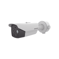 Bala IP Dual / Térmica 9.7 mm ( 256 × 192 ) / Óptico 8 mm (4 Megapixel) / 30 mts IR / Exterior IP67 / PoE / Termométrica / Detección de Temperatura / Sirena y Luz Intermitente Integrada / MicroSD