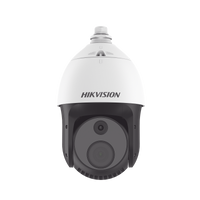 PTZ IP Dual / Lente Térmico 25 mm (384 X 288) / Lente óptico 32X (2 Megapixel) / 100 mts IR / Termografia / WDR 120 dB / Exterior IP66 / MicroSD