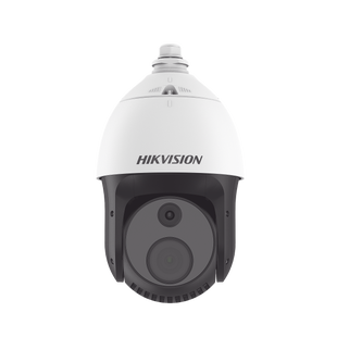 PTZ IP Dual / Lente Térmico 25 mm (384 X 288) / Lente óptico 32X (2 Megapixel) / 100 mts IR / Termografia / WDR 120 dB / Exterior IP66 / MicroSD