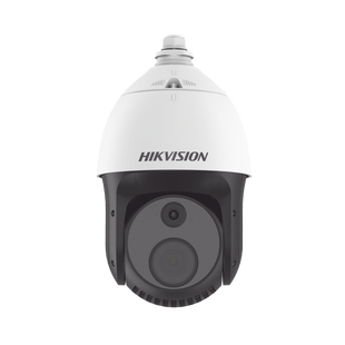 PTZ IP Dual / Lente Térmico 7 mm (384 X 288) / Lente óptico 32X (4 Megapixel) / 100 mts IR / WDR 120 dB / Exterior IP66 / MicroSD