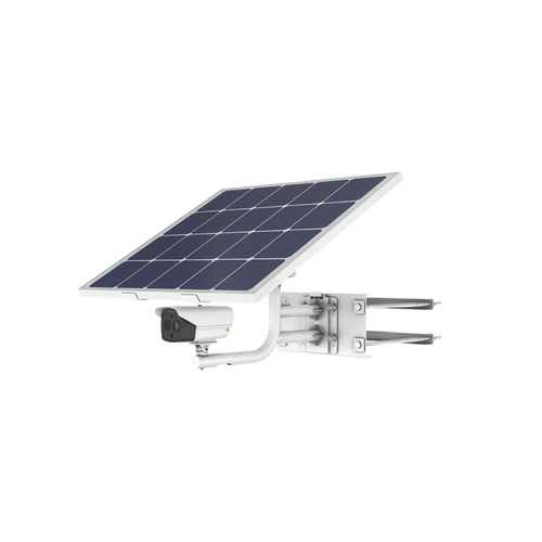 Kit Solar IP All in One / Cámara Termica 256 × 192 / Lente 9.7 mm / Panel Solar / Batería de Respaldo de Litio 23.2Ah / Conexión 4G / Accesorios de Instalación