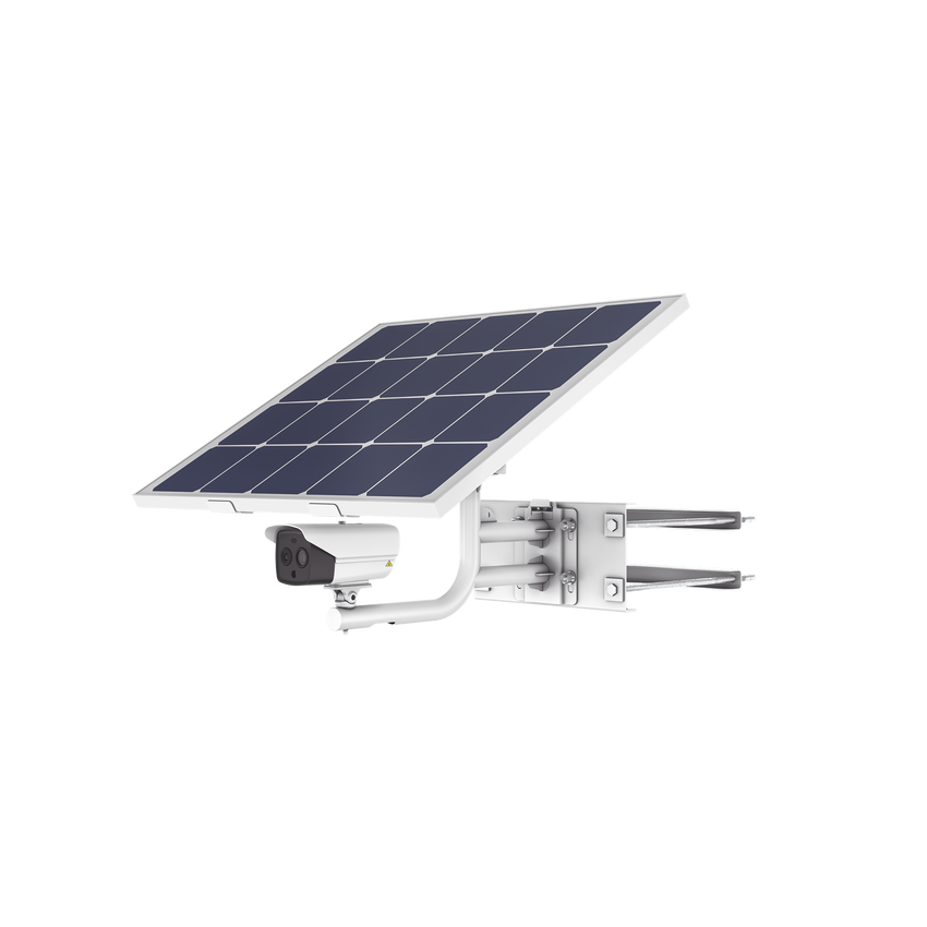 Kit Solar IP All in One / Cámara Termica 256 × 192 / Lente 9.7 mm / Panel Solar / Batería de Respaldo de Litio 23.2Ah / Conexión 4G / Accesorios de Instalación