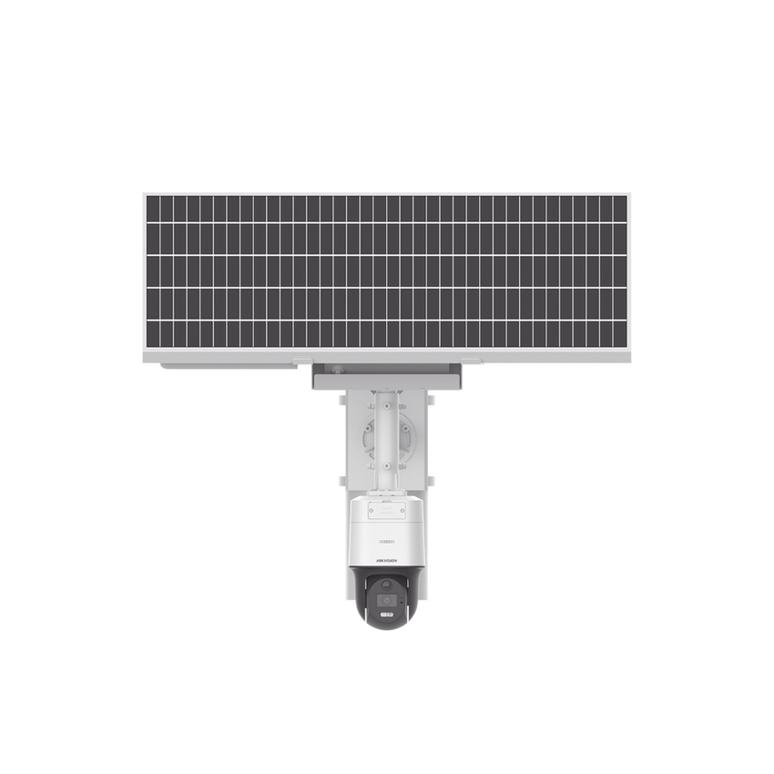 Kit Solar IP All in One / Cámara PT ColorVu 4 Megapixel / Lente 4 mm / Panel Solar / Batería de Respaldo de Litio 23.2Ah (Hasta 24 Días) / Conexión 4G / Accesorios de Instalación